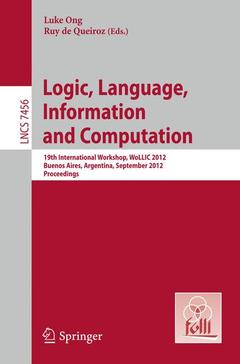 Couverture de l’ouvrage Logic, Language, Information, and Computation