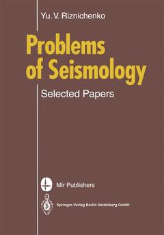 Couverture de l’ouvrage Problems of Seismology