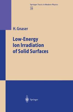 Couverture de l’ouvrage Low-Energy Ion Irradiation of Solid Surfaces