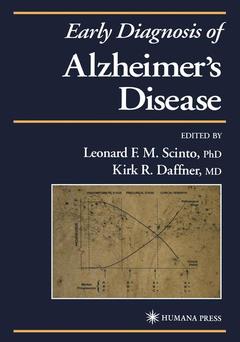 Couverture de l’ouvrage Early Diagnosis of Alzheimer’s Disease