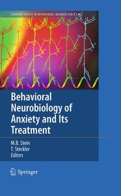 Couverture de l’ouvrage Behavioral Neurobiology of Anxiety and Its Treatment