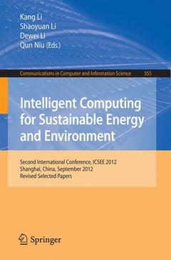 Couverture de l’ouvrage Intelligent Computing for Sustainable Energy and Environment