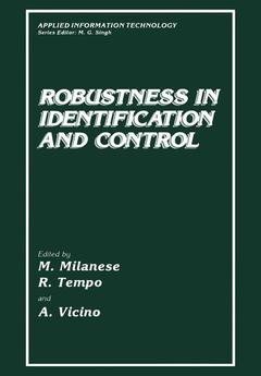 Couverture de l’ouvrage Robustness in Identification and Control