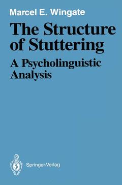 Couverture de l’ouvrage The Structure of Stuttering