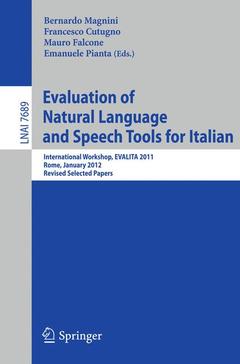 Couverture de l’ouvrage Evaluation of Natural Language and Speech Tool for Italian