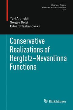Couverture de l’ouvrage Conservative Realizations of Herglotz-Nevanlinna Functions