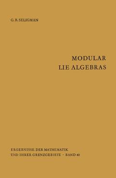 Couverture de l’ouvrage Modular Lie Algebras