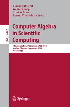 Couverture de l’ouvrage Computer Algebra in Scientific Computing