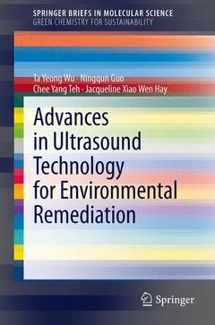 Cover of the book Advances in Ultrasound Technology for Environmental Remediation
