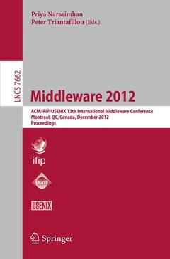 Couverture de l’ouvrage Middleware 2012