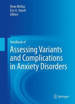 Couverture de l’ouvrage Handbook of Assessing Variants and Complications in Anxiety Disorders