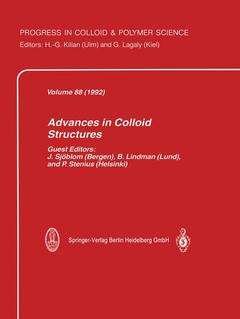 Couverture de l’ouvrage Advances in Colloid Structures