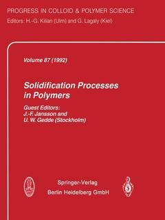 Couverture de l’ouvrage Solidification Processes in Polymers