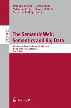 Couverture de l’ouvrage The Semantic Web: Semantics and Big Data