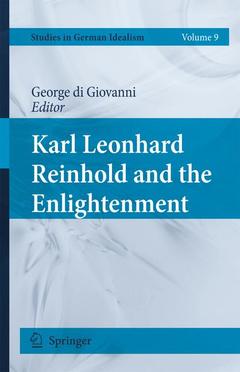 Couverture de l’ouvrage Karl Leonhard Reinhold and the Enlightenment