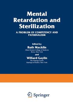 Couverture de l’ouvrage Mental Retardation and Sterilization