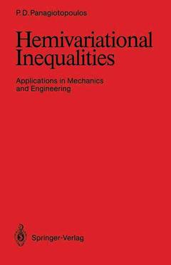 Couverture de l’ouvrage Hemivariational Inequalities