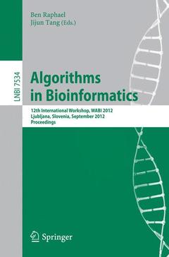 Couverture de l’ouvrage Algorithms in Bioinformatics