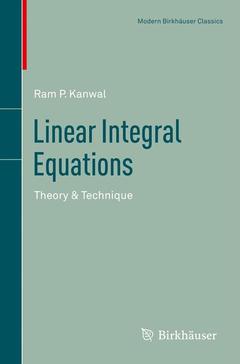 Couverture de l’ouvrage Linear Integral Equations