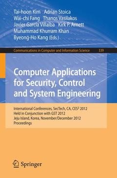 Couverture de l’ouvrage Computer Applications for Security, Control and System Engineering
