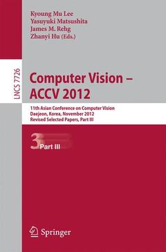 Cover of the book Computer Vision -- ACCV 2012