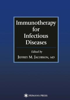 Couverture de l’ouvrage Immunotherapy for Infectious Diseases