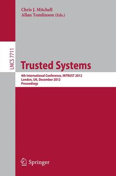 Cover of the book Trusted Systems