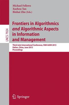 Couverture de l’ouvrage Frontiers in Algorithmics and Algorithmic Aspects in Information and Management
