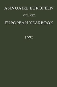 Cover of the book Annuaire Européen / European Yearbook