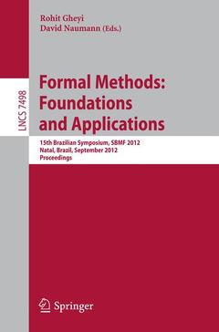 Couverture de l’ouvrage Formal Methods: Foundations and Applications