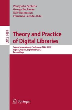 Couverture de l’ouvrage Theory and Practice of Digital Libraries