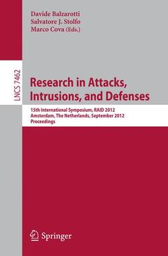 Couverture de l’ouvrage Research in Attacks, Intrusions and Defenses