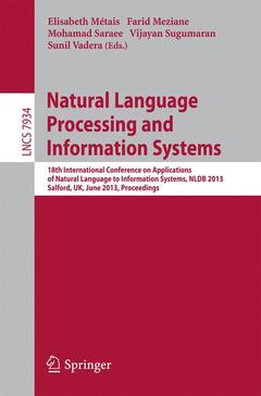 Couverture de l’ouvrage Natural Language Processing and Information Systems