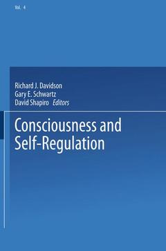 Couverture de l’ouvrage Consciousness and Self-Regulation
