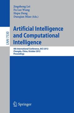 Cover of the book Artificial Intelligence and Computational Intelligence