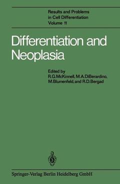 Couverture de l’ouvrage Differentiation and Neoplasia