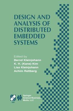 Couverture de l’ouvrage Design and Analysis of Distributed Embedded Systems