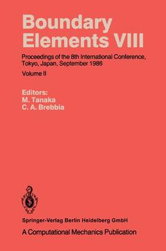 Couverture de l’ouvrage Boundary Elements VIII
