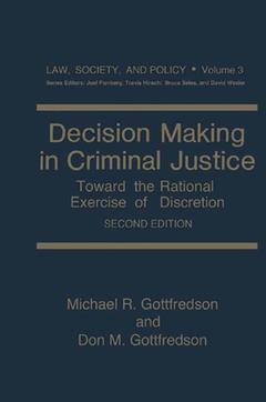 Couverture de l’ouvrage Decision Making in Criminal Justice