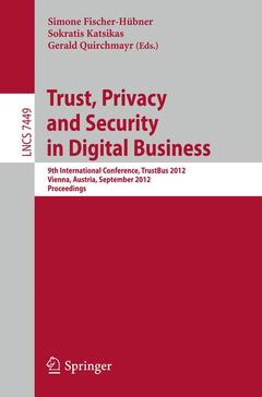 Couverture de l’ouvrage Trust, Privacy and Security in Digital Business
