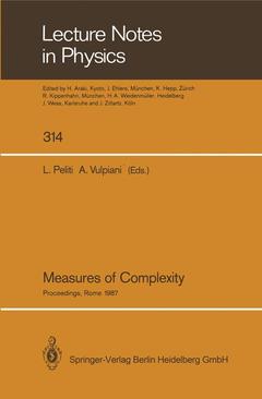 Couverture de l’ouvrage Measures of Complexity