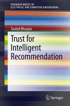 Couverture de l’ouvrage Trust for Intelligent Recommendation