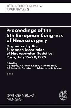 Cover of the book Proceedings of the 6th European Congress of Neurosurgery