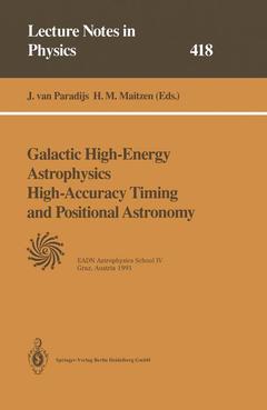 Couverture de l’ouvrage Galactic High-Energy Astrophysics High-Accuracy Timing and Positional Astronomy