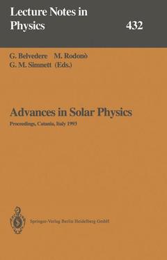 Couverture de l’ouvrage Advances in Solar Physics