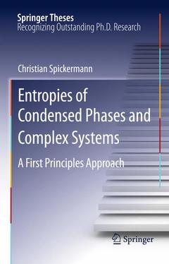 Couverture de l’ouvrage Entropies of Condensed Phases and Complex Systems
