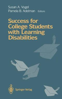 Couverture de l’ouvrage Success for College Students with Learning Disabilities