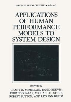 Couverture de l’ouvrage Applications of Human Performance Models to System Design