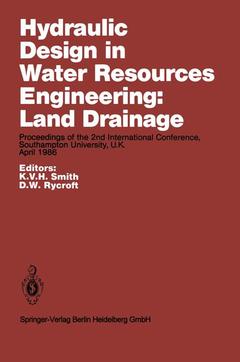 Couverture de l’ouvrage Hydraulic Design in Water Resources Engineering: Land Drainage