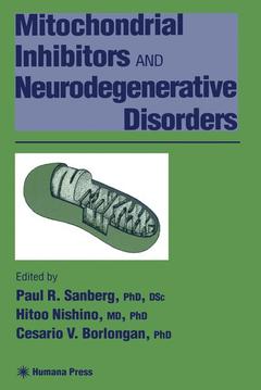 Couverture de l’ouvrage Mitochondrial Inhibitors and Neurodegenerative Disorders